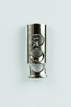 Купить фиксатор металлический с двумя отверстиями 7,8х22 мм, 100 шт, светлый никель