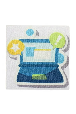 Купить наклейку-стикер Квадрат 6,5х6,5 см c печатью "Computer"