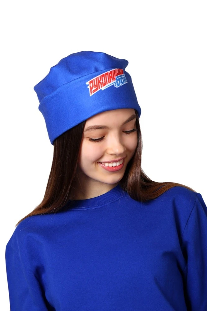 Шапка Лофт флисовая двухслойная взрослая, с полной запечаткой "Dogfight"#3