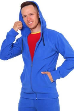 Купить голубую толстовку Харисон с капюшоном унисекс