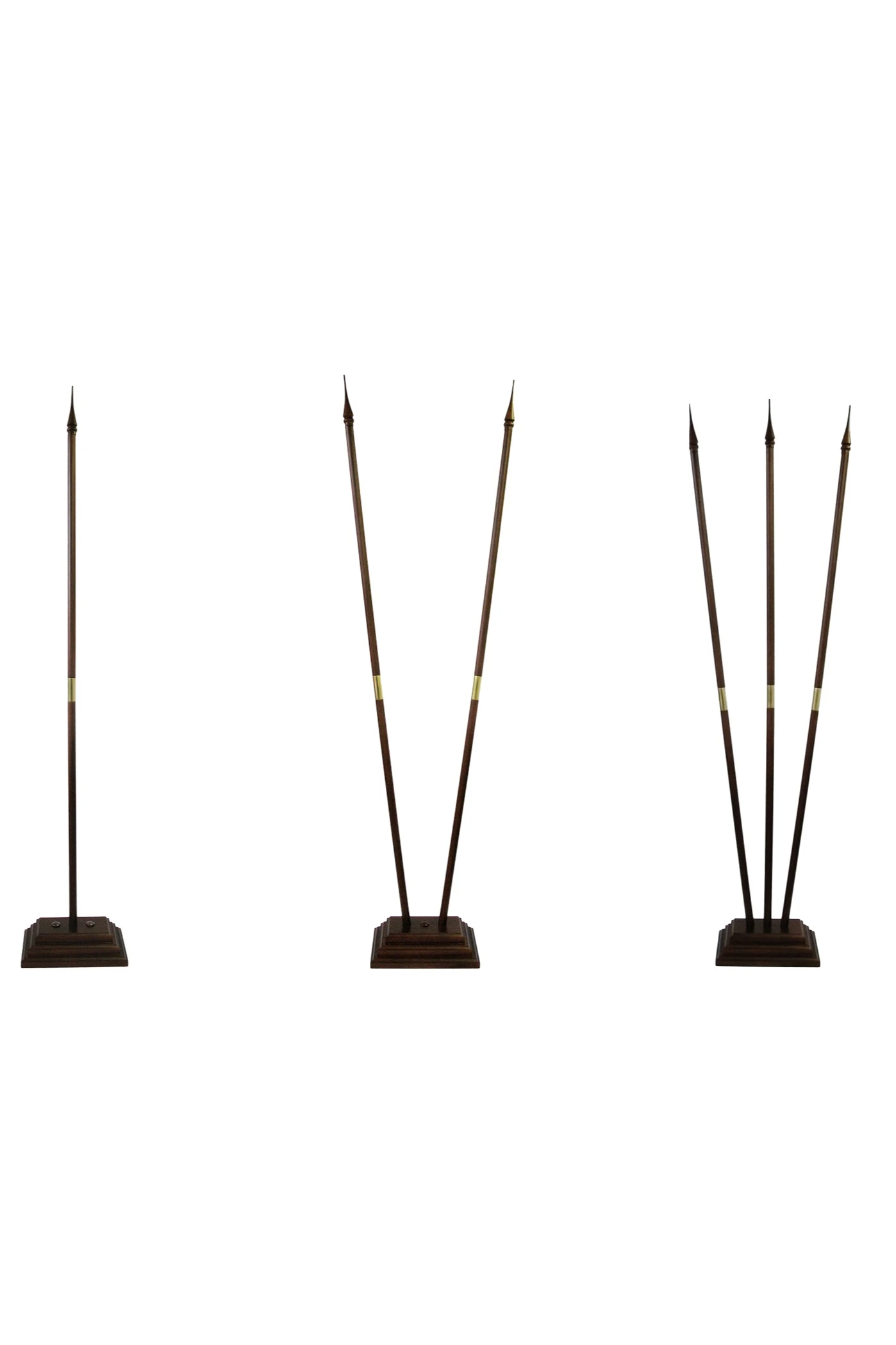 Подставка деревянная с основанием Пирамида (бук) 3 штока 2,5 м#1