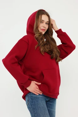 Худи Кларк из футера унисекс, однотонная#1