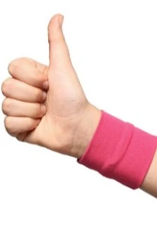 Купить напульсник трикотажный розовый 9х9 см