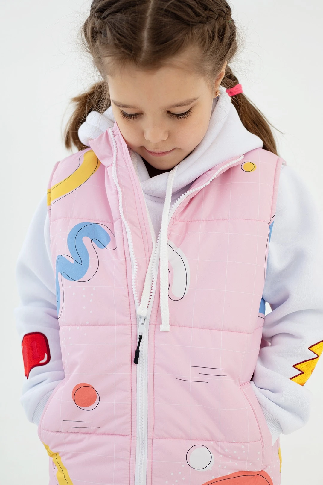 Жилет Портер на синтепоне со стежкой детский, с полной запечаткой#3