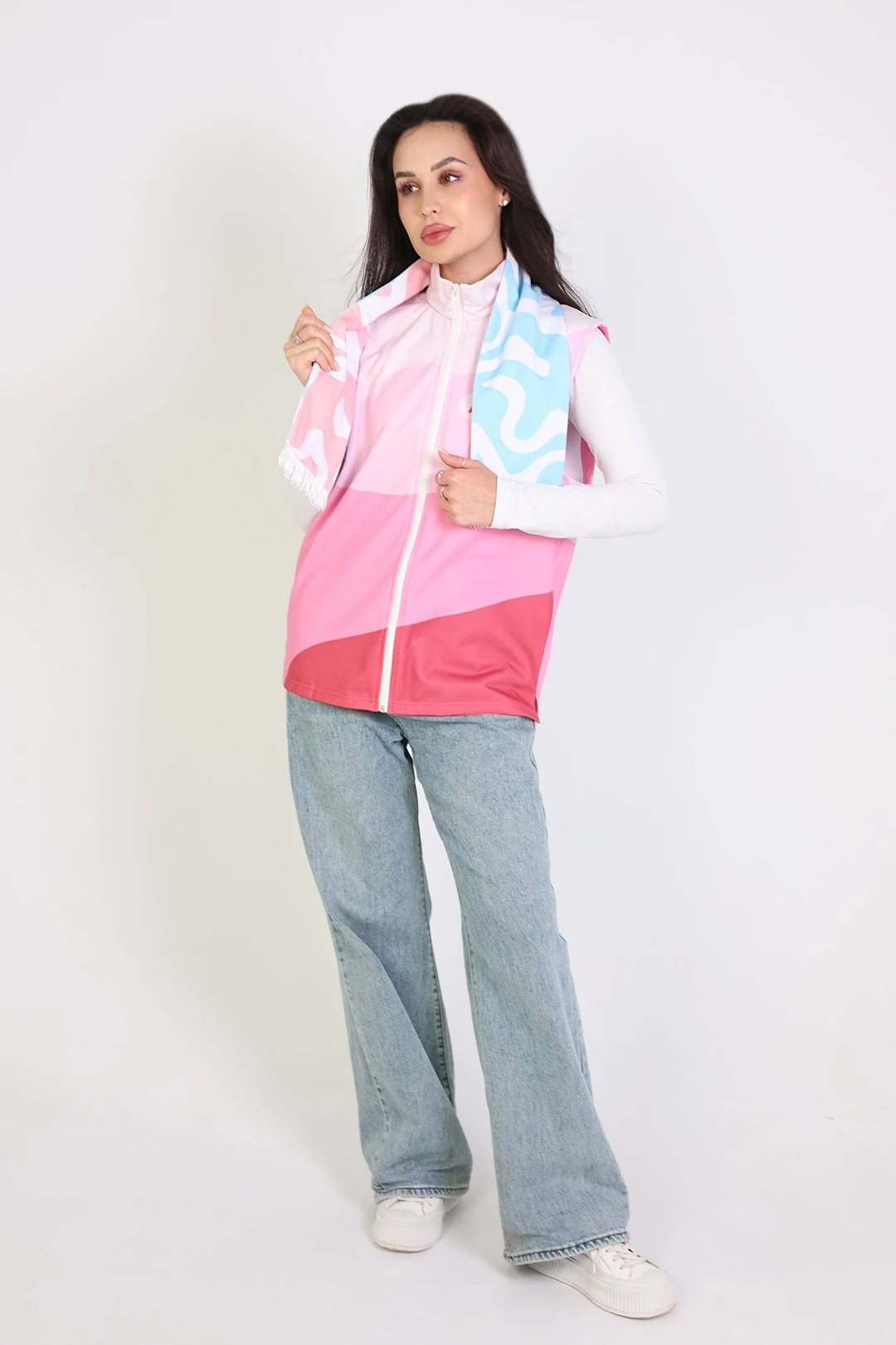 Шарф двухслойный утепленный 15х100 см, с полной запечаткой#1