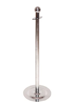 Купить мобильную стойку ограждения под серебро без каната