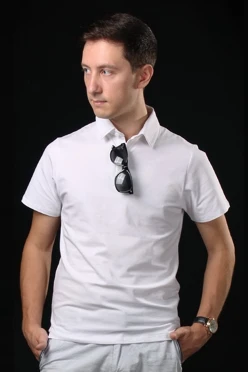 Купить поло Декстер унисекс белую