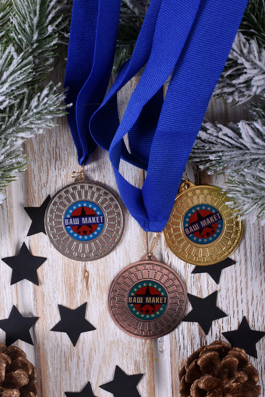 Медаль металлическая МК341 50мм с шильдом 25мм#3