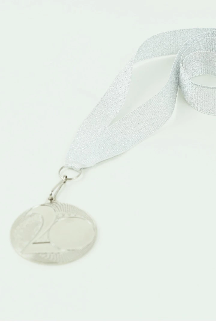 Лента для медали репс металлик ширина 2,2 см, с карабином#1