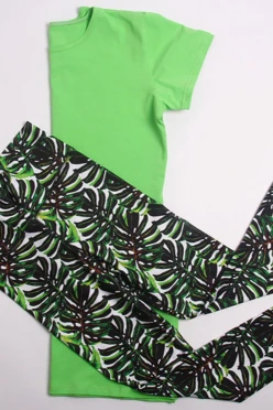 Купить комплект Сандей футболка хб + леггинсы "Дикие тропики"