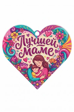Купить медаль из акрила АК8035 Сердце 80 мм с печатью "To the best mom" Купить медаль из акрила АК8035 Сердце 80 мм с печатью "To the best mom"