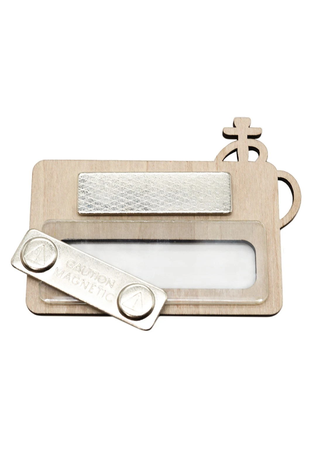 Бейдж из фанеры с гравировкой 47х73 мм "Kalyanshchik"#1