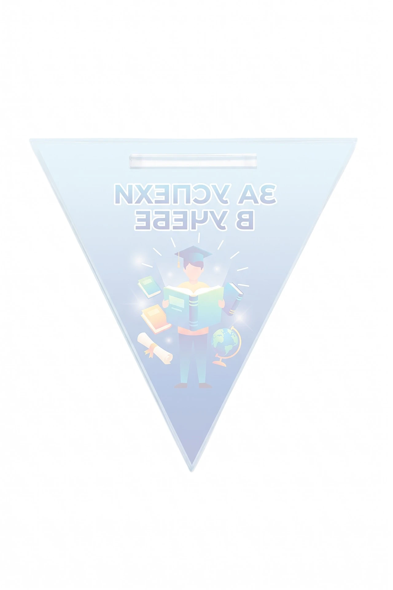 Медаль из акрила АС6001 Треугольник 60 мм с печатью "For achievements in studies"#1