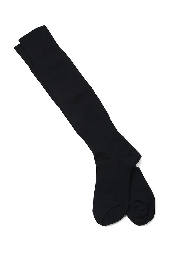 Гетры футбольные взрослые, однотонные чёрные#18