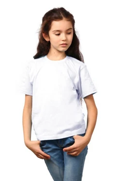 Купить футболку Премиум детскую однотонную белую