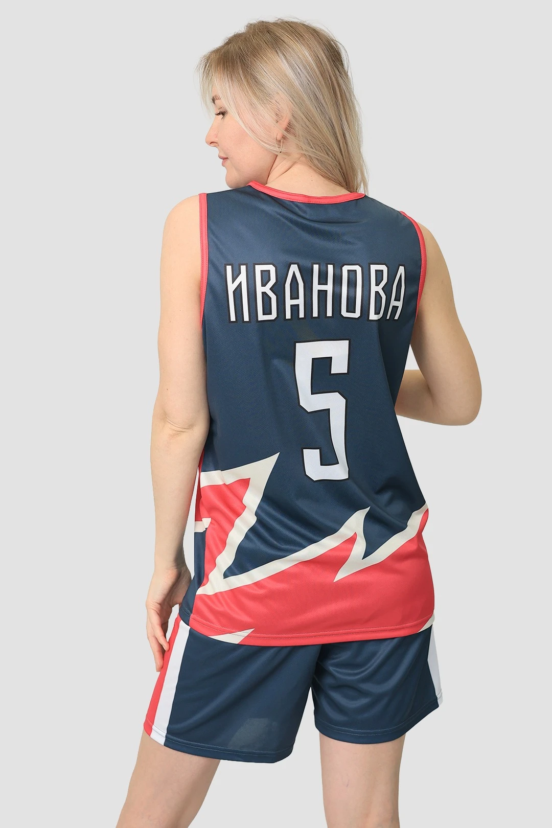 Баскетбольная форма Рассел женская с полной запечаткой "Lightning"#2