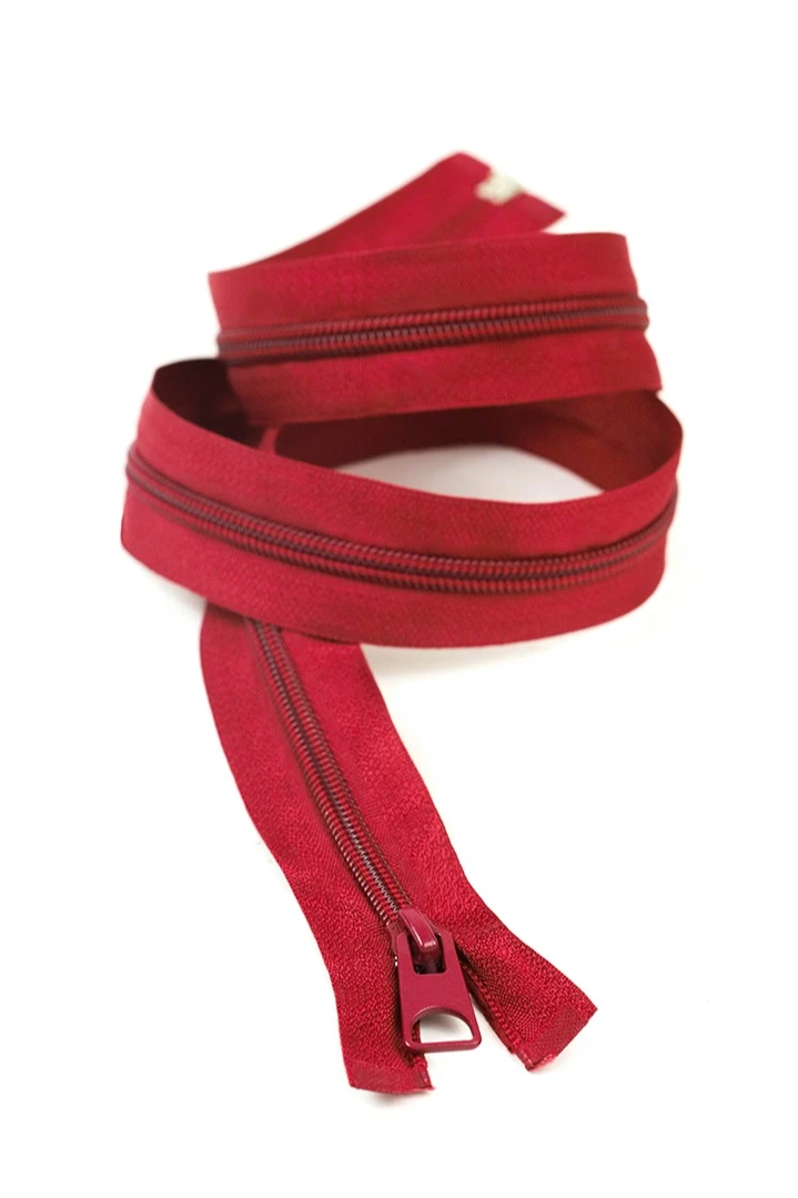 Купить молнию спираль  тип 5 разъемную 40 см, бордовую