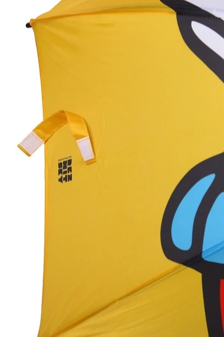 Зонт-трость Мэри с деревянной ручкой однослойный, с полной запечаткой (с совмещением) "Paints"#6