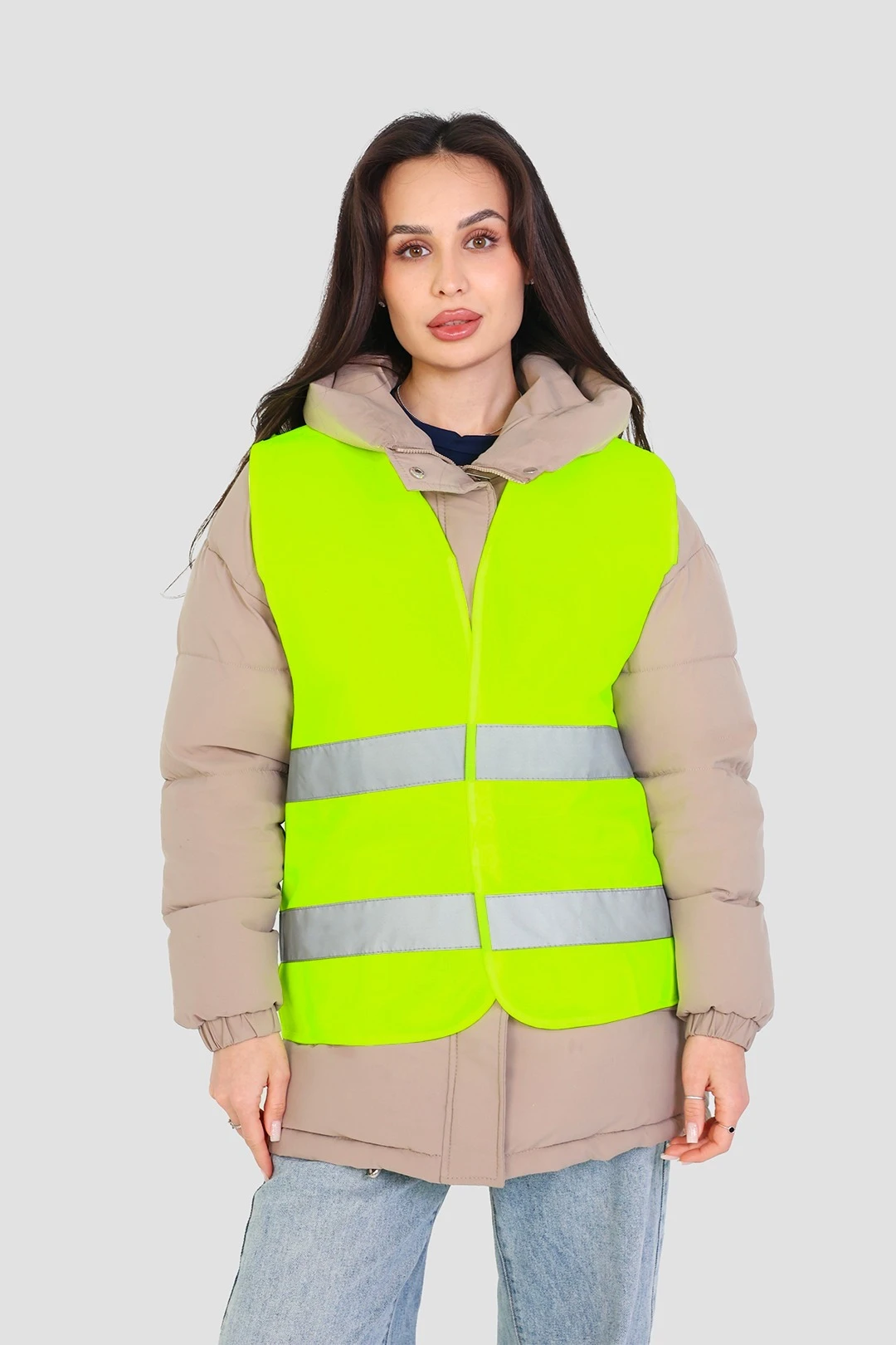 Купить жилет сигнальный унисекс, однотонный Купить жилет сигнальный унисекс, однотонный