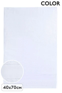 Купить полотенце махровое 40х70 cм (Color), однотонное белое