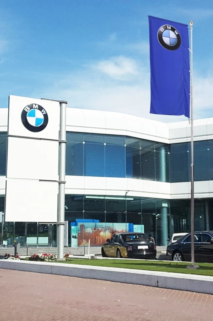 Флагшток из нержавеющей стали с плечом с закрытым механизмом 7 м, Гамма#2