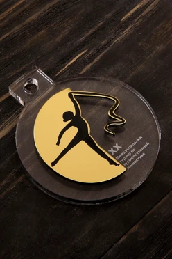 Медаль из акрила АК7012 Круг 70 мм с гравировкой#2