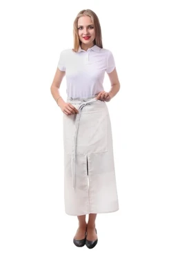 Купить фартук Бармен однотонный белый