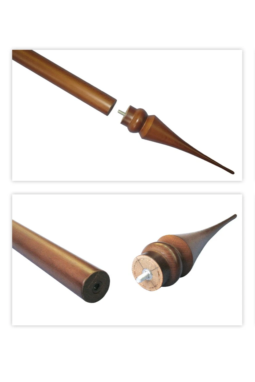 Подставка деревянная с основанием Блин (бук) 2 штока 2,2 м#4