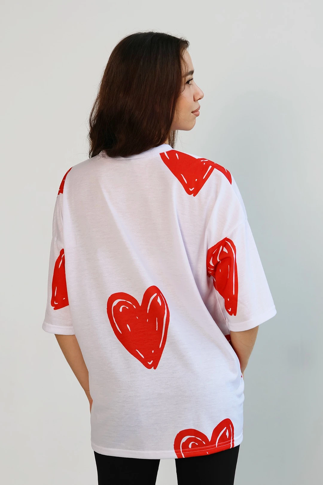 Футболка Макс оверсайз унисекс из кулирки с полной запечаткой "Love"#1