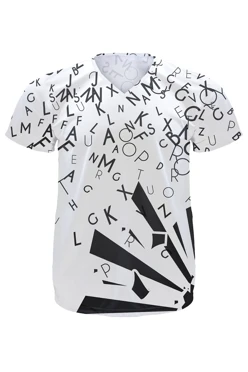 Футболка Спэйс V-ворот унисекс с полной запечаткой (полиэстер)#1