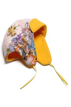 Шапка-ушанка Винтер на флисе детская, с полной запечаткой "Pokemon"#2