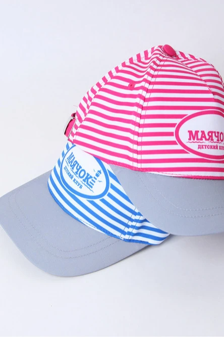 Бейсболка Стандарт детская с полной запечаткой красная полоска (полиэстер) "Beacon"#8