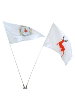 Купить кронштейн козырьковый на 2 штока с алюминиевыми древками 2,5 м