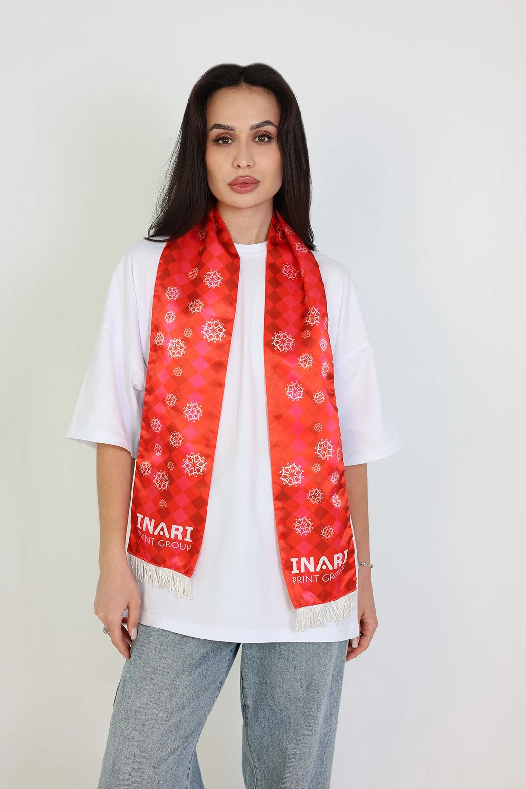 Шарф двухслойный легкий 15х150 см, с полной запечаткой#2