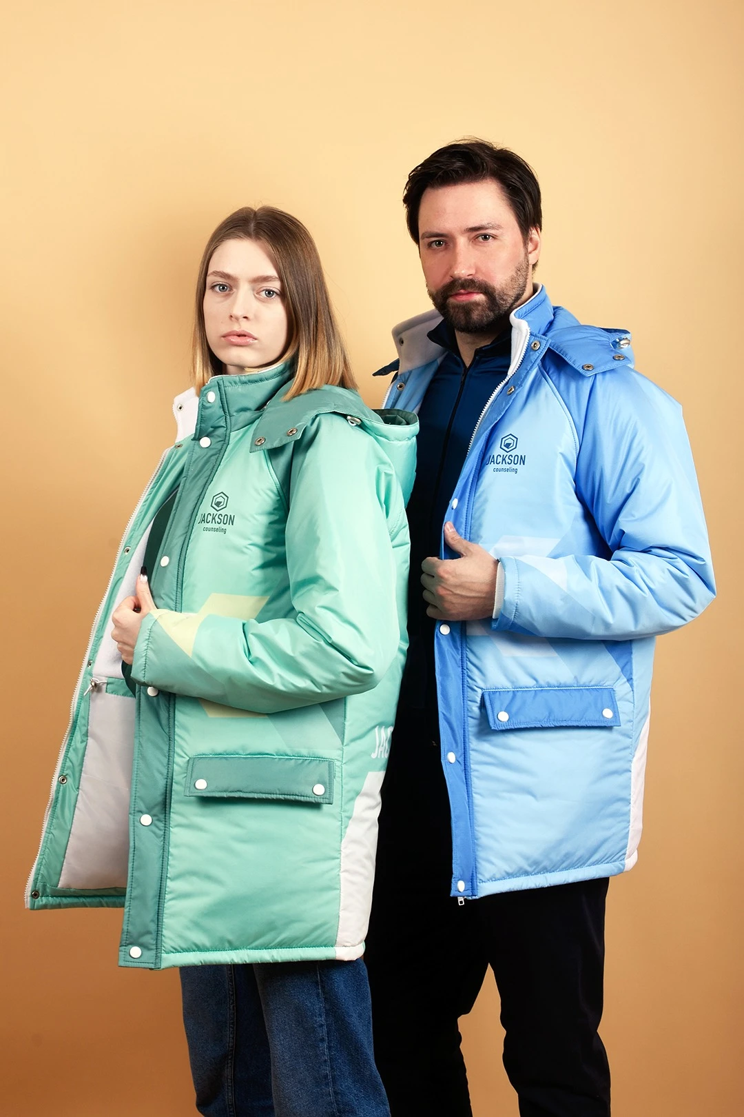 Куртка Вест с капюшоном на синтепоне унисекс, с полной запечаткой#4