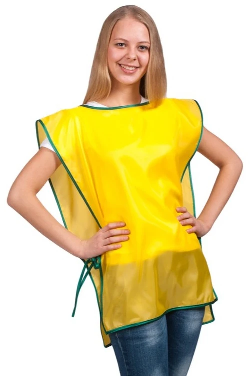 Накидка из шелка Кейп 60х80 см, однотонная желтая#1