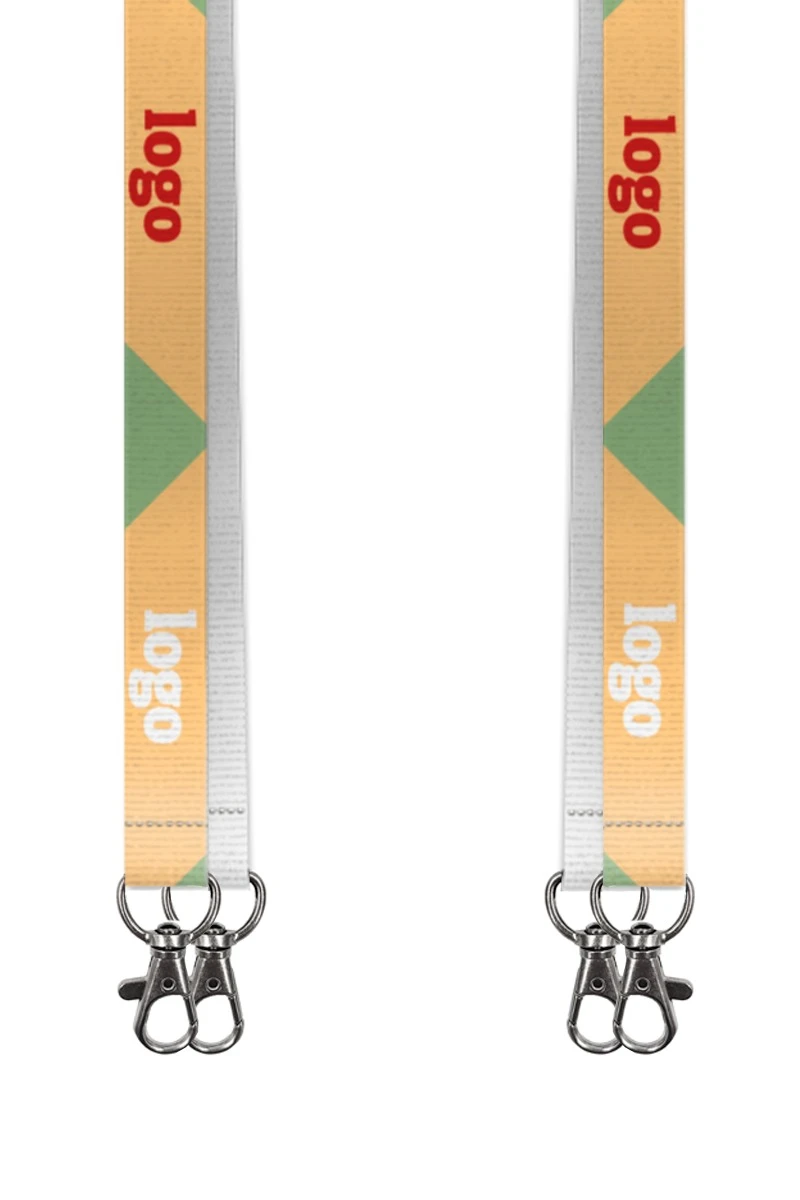 Купить ленту для бейджа репс ширина 2,5 см, с двумя карабинами-люкс, с печатью  "Logo 2"