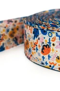 Лента атлас с люрексом ширина 2 см, полноцветная печать#2