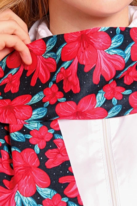 Шарф однослойный утепленный 15х120 см, полной запечаткой "Flora Bella"#3