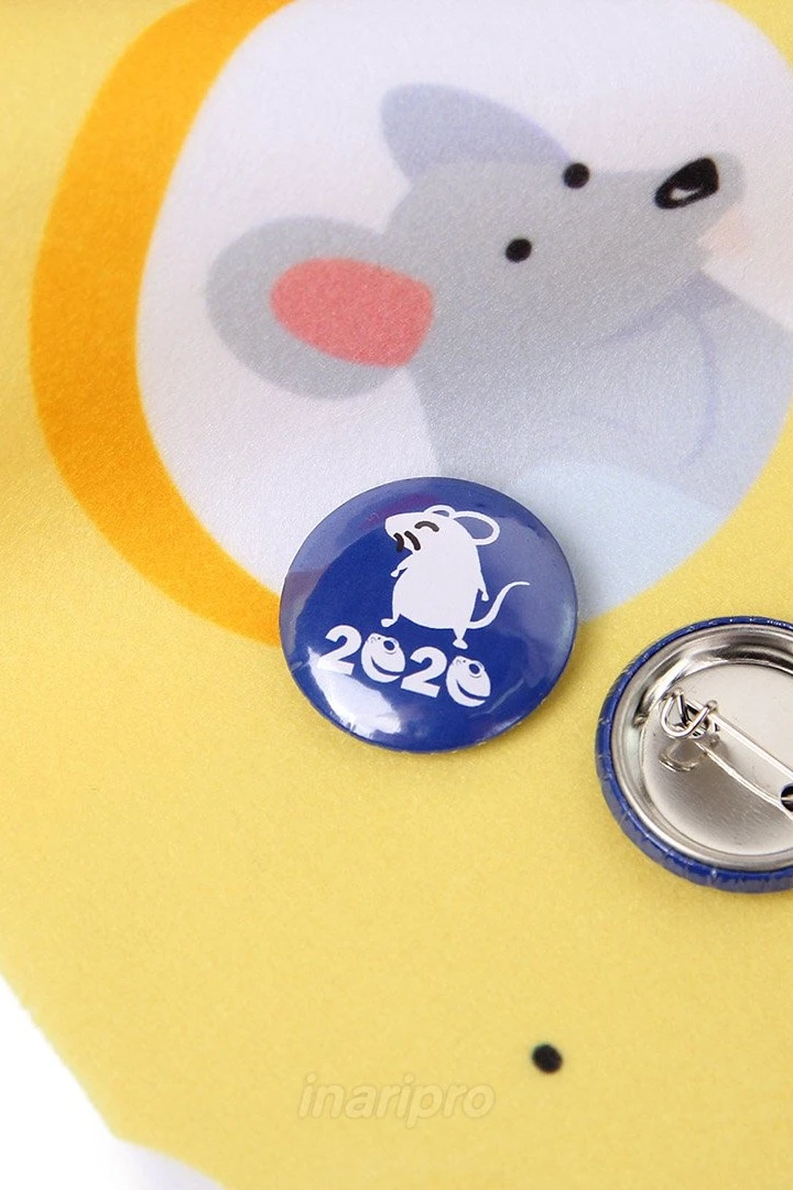 Значок закатной диаметр 25 мм, с принтом "2020"#1