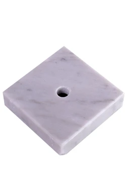 Основание каменное, белый мрамор 75х75х20 мм#1