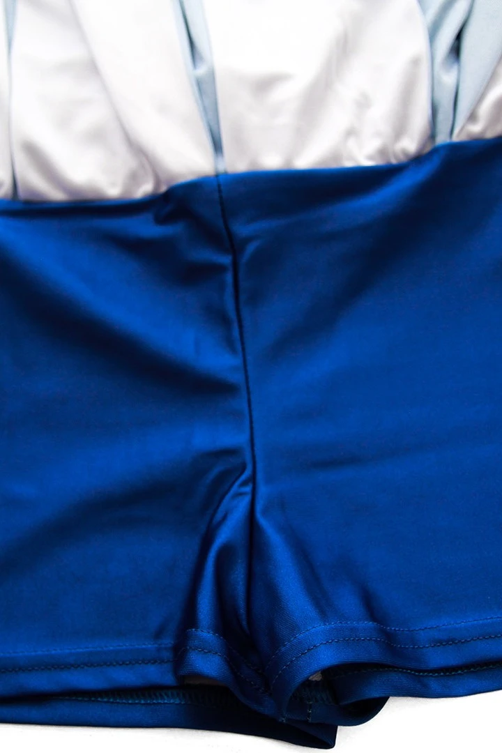 Форма Линда с шортами женская, с полной запечаткой "White and Blue"#6