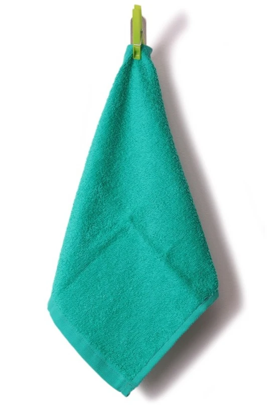 Полотенце махровое 30х30 см (Ituma), однотонное светло-зеленое#3