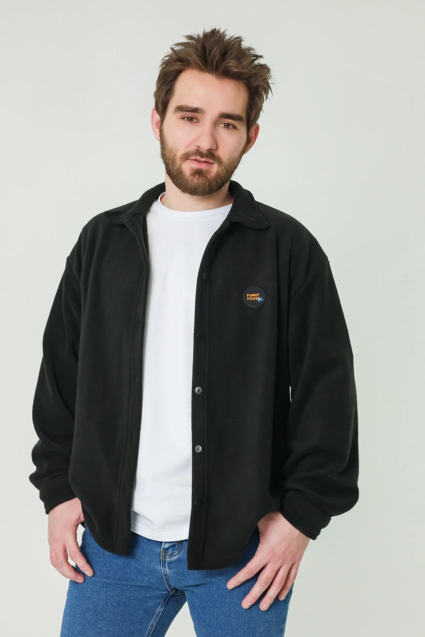 Рубашка Трэвис флисовая унисекс, однотонная#8