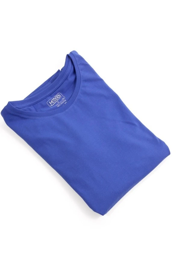 Футболка Премиум женская (Modern) однотонная синяя (хлопок)#6