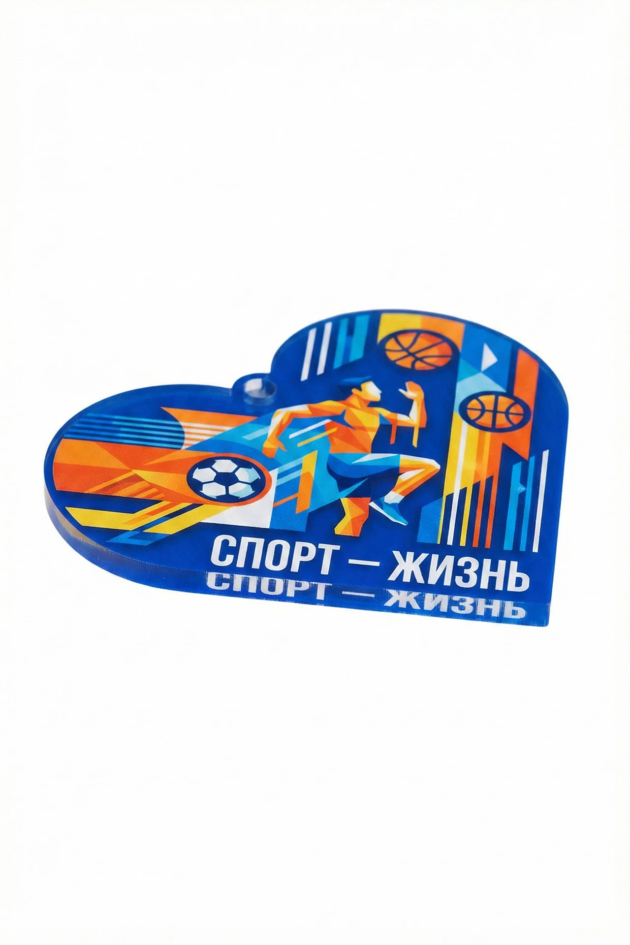 Медаль из акрила АК8035 Сердце 80 мм с печатью#2 Медаль из акрила АК8035 Сердце 80 мм с печатью#2