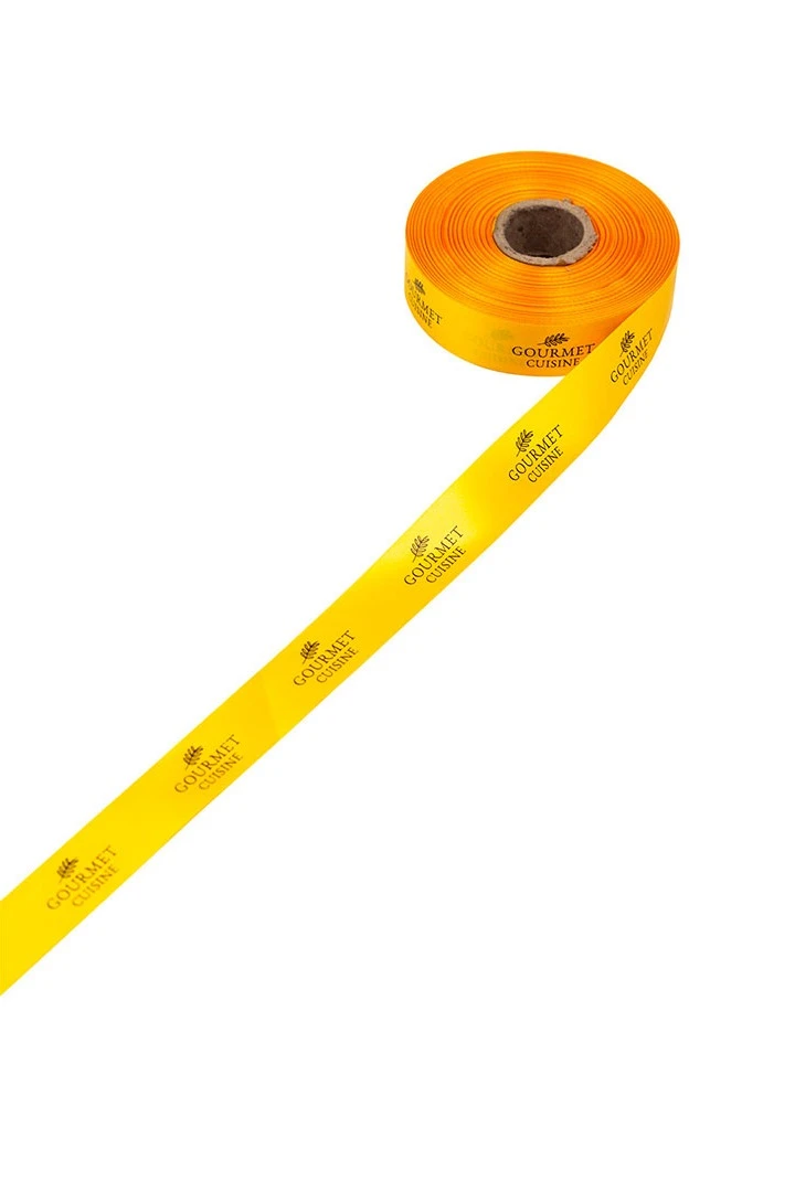 Лента сатин ширина 2 см, печать черным с одной стороны#2 Лента сатин ширина 2 см, печать черным с одной стороны#2