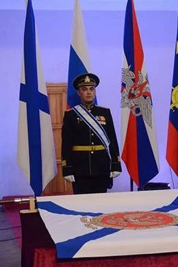 Боевое Знамя Краснознаменного Черноморского флота нового образца печатное 100х100 см#1