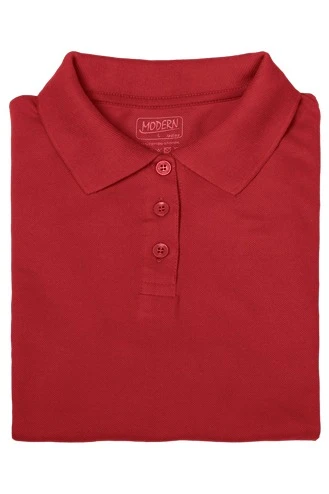 Поло Престиж женская (Modern) однотонная красная (хлопок)#15