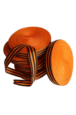 Лента георгиевская в рулоне 50 метров, ширина 2,4 см#1